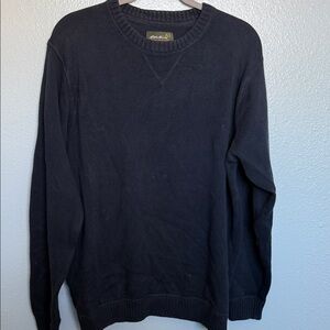 Eddie Bauer Men's NAVY Crewneck Sweater LARGE